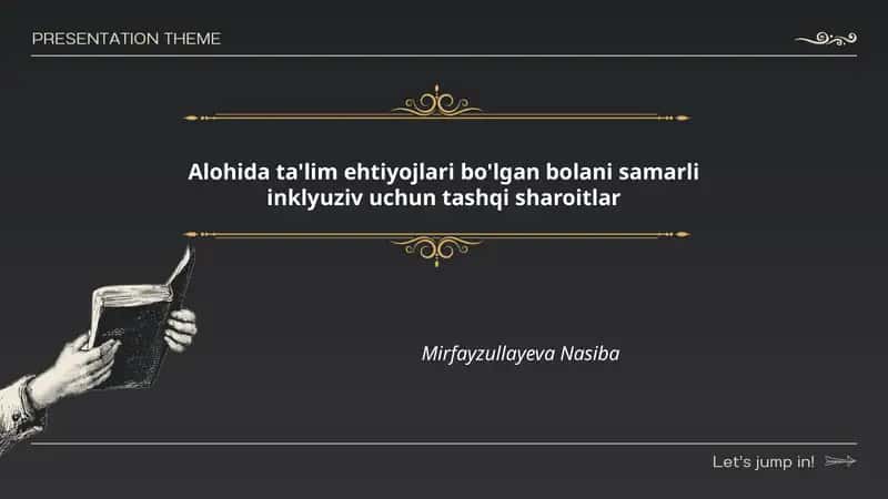 Alohida ta'lim ehtiyojlari bo'lgan bolani samarli inklyuziv uchun tashqi sharoitlar 1