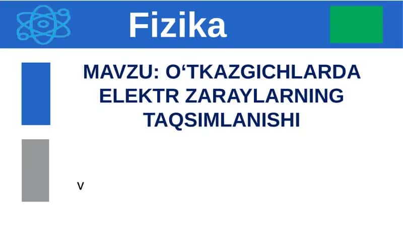O‘TKAZGICHLARDA ELEKTR ZARAYLARNING TAQSIMLANISHI 1