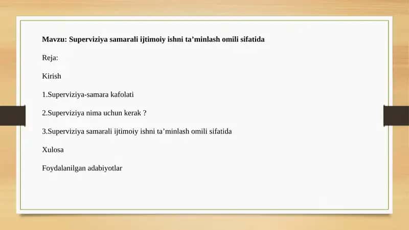 Superviziya samarali ijtimoiy ishni ta’minlash omili sifatida 1