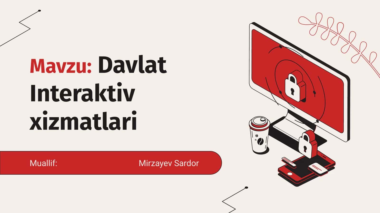 Interaktiv xizmatlar mavzusida taqdimot 1