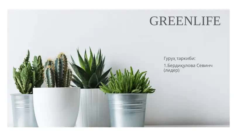 GREENLIFE 1