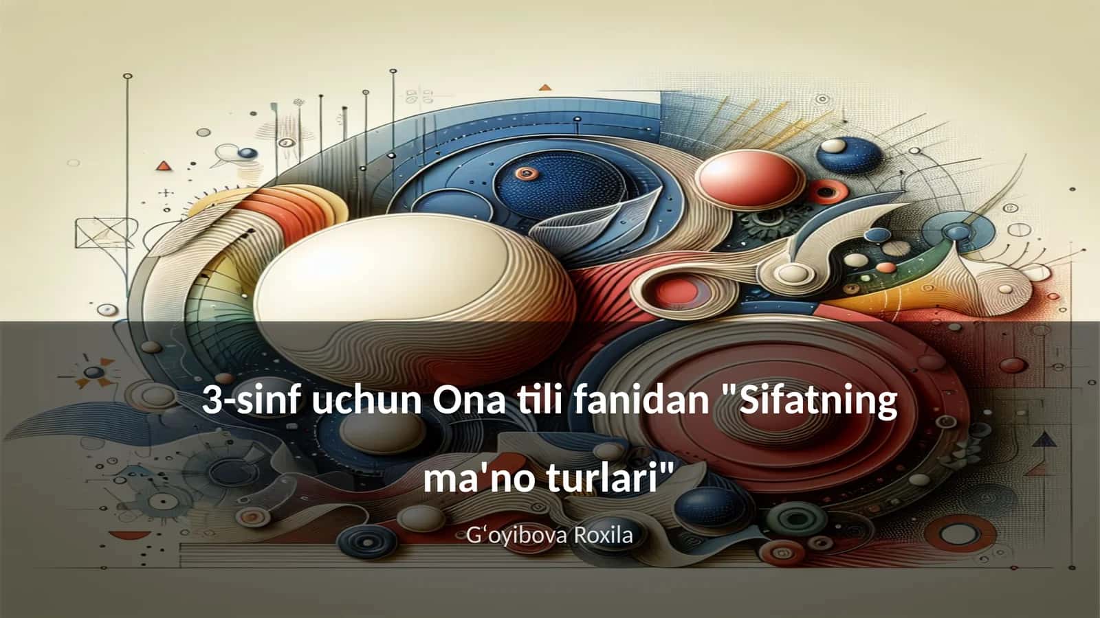 Sifatning ma'no turlari 1