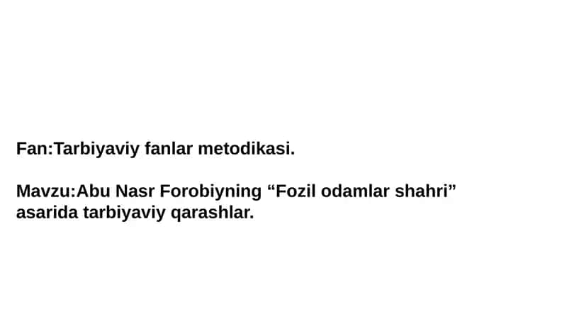 Abu Abdulloh Muhammad ibn Muso al-Xorazmiyning didaktik g‘oyalari.Tarbiyaviy fanlar metodikasi. 1