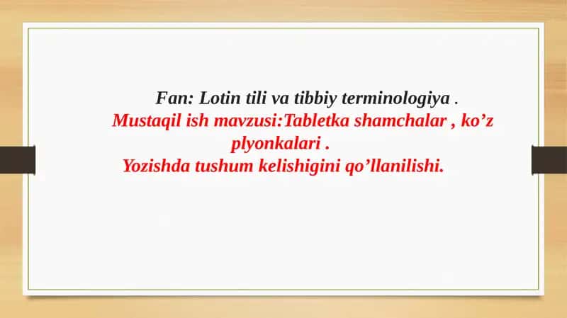Lotin tili va tibbiy terminologiya 1