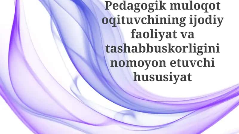 Pedagogik muloqot 1