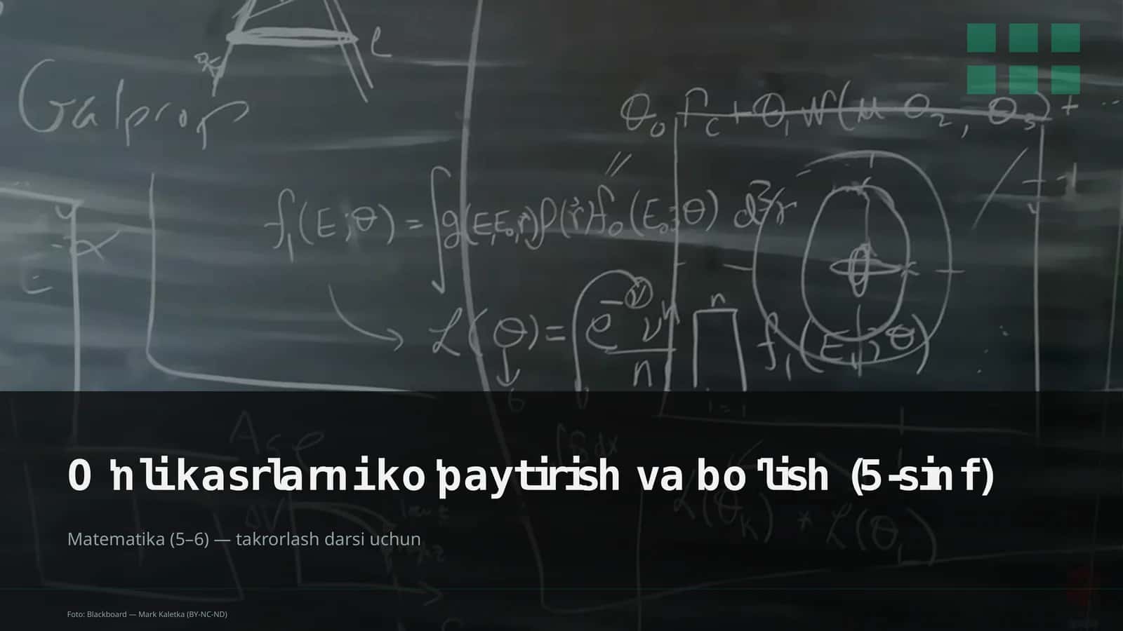 O'nli kasrlarni ko'paytirish va bo'lish (5-sinf) 1