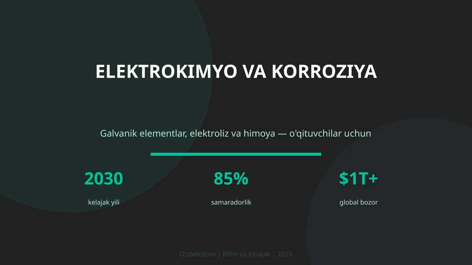 Elektrokimyo va korroziya 1