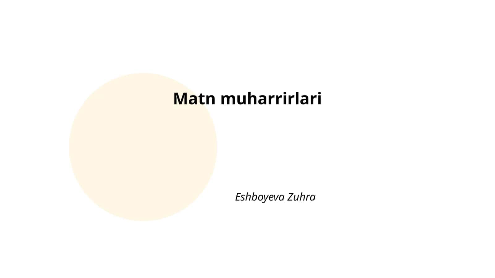 Matn muharrirlari 1