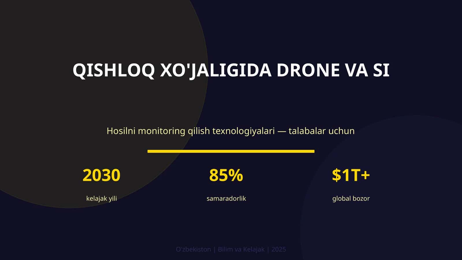 QISHLOQ XO'JALIGIDA DRONE VA SI 1