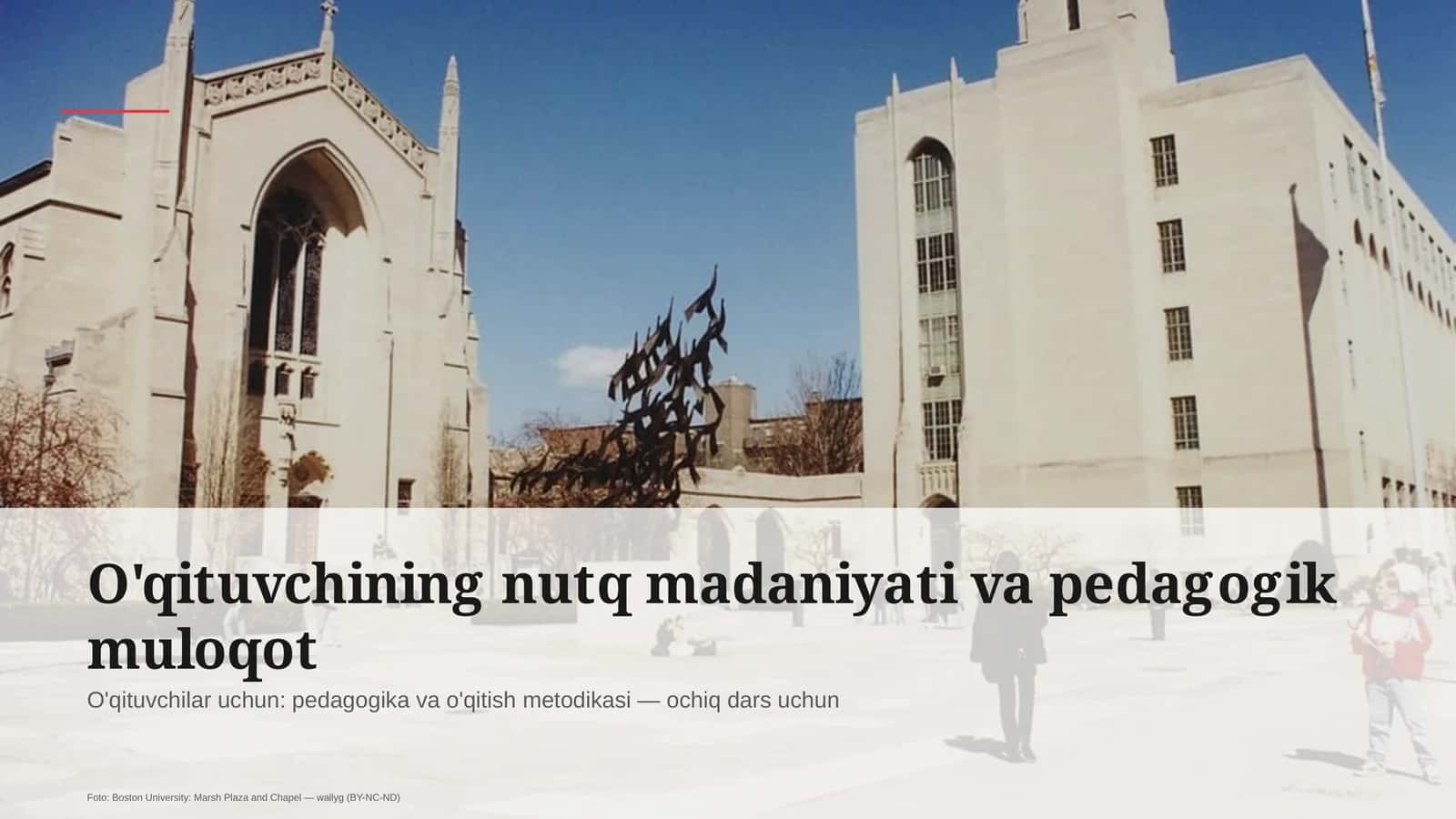 O'qituvchining nutq madaniyati va pedagogik muloqot 1