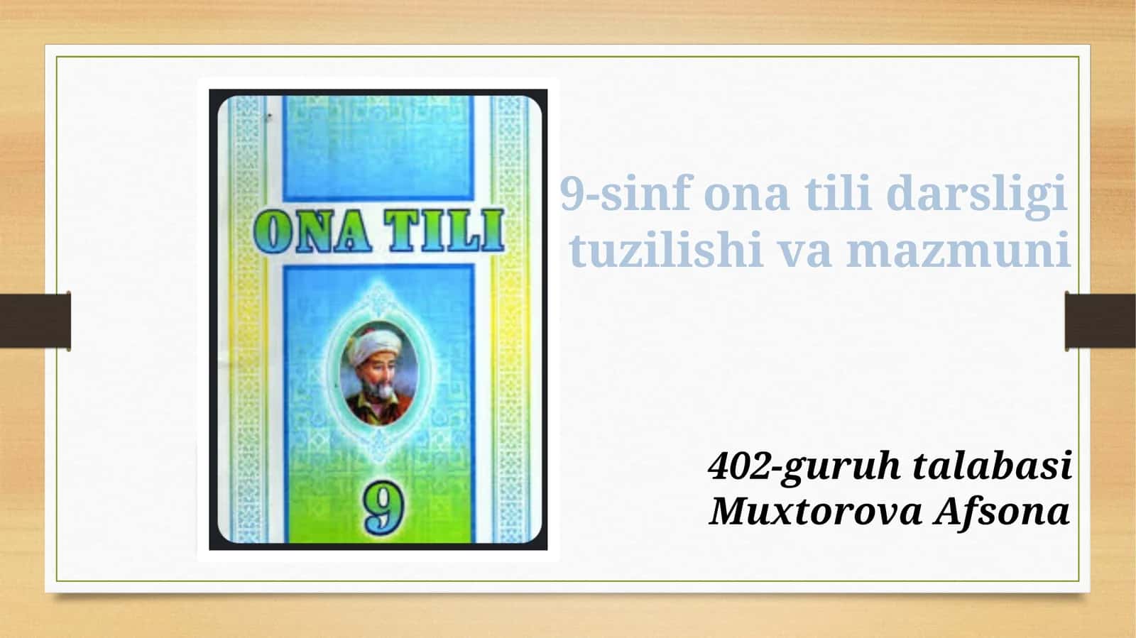 9-sinf ona tili darsligi 1