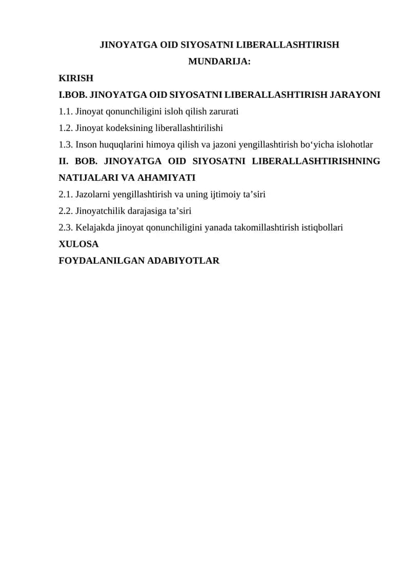 JINOYATGA OID SIYOSATNI LIBERALLASHTIRISH 1