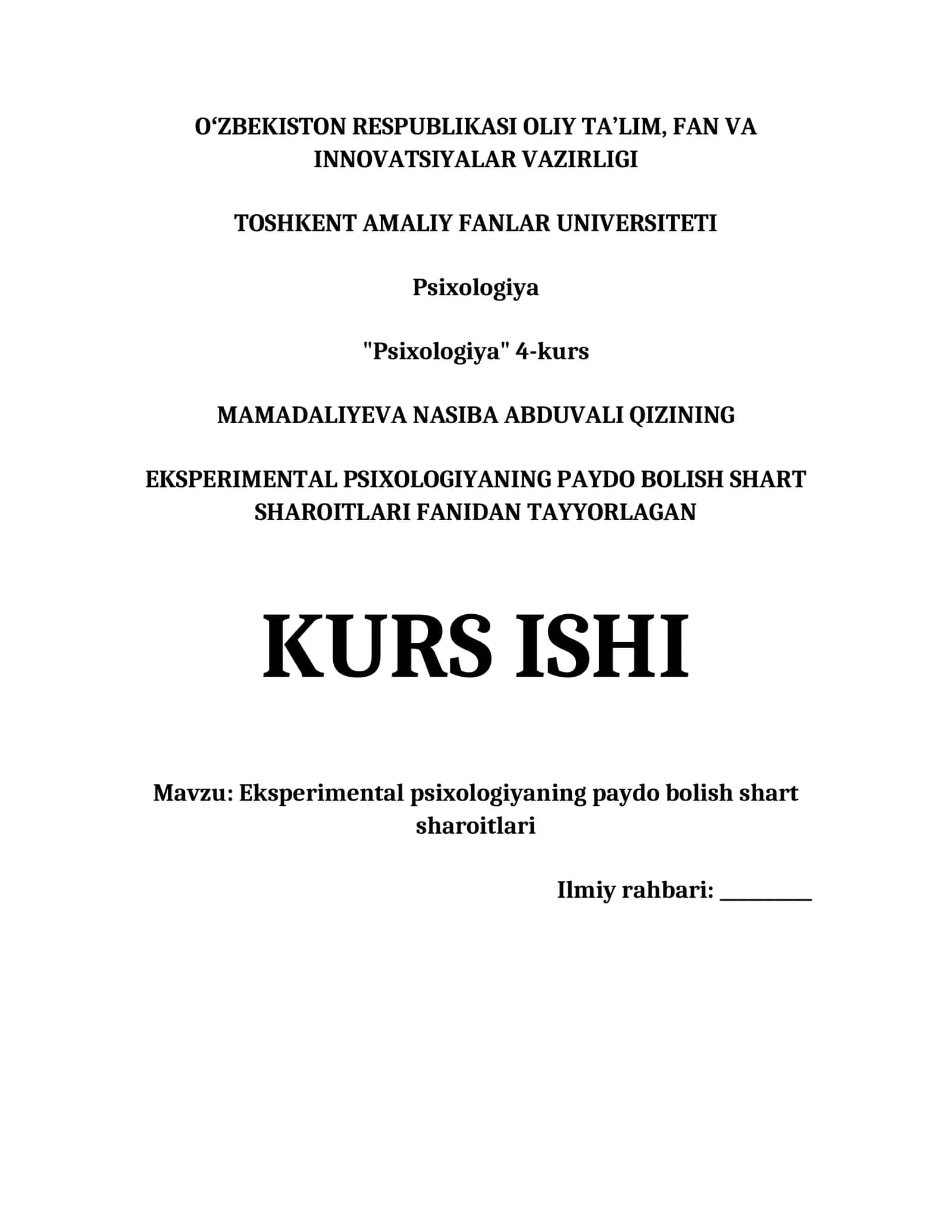 Eksperimental psixologiya 1