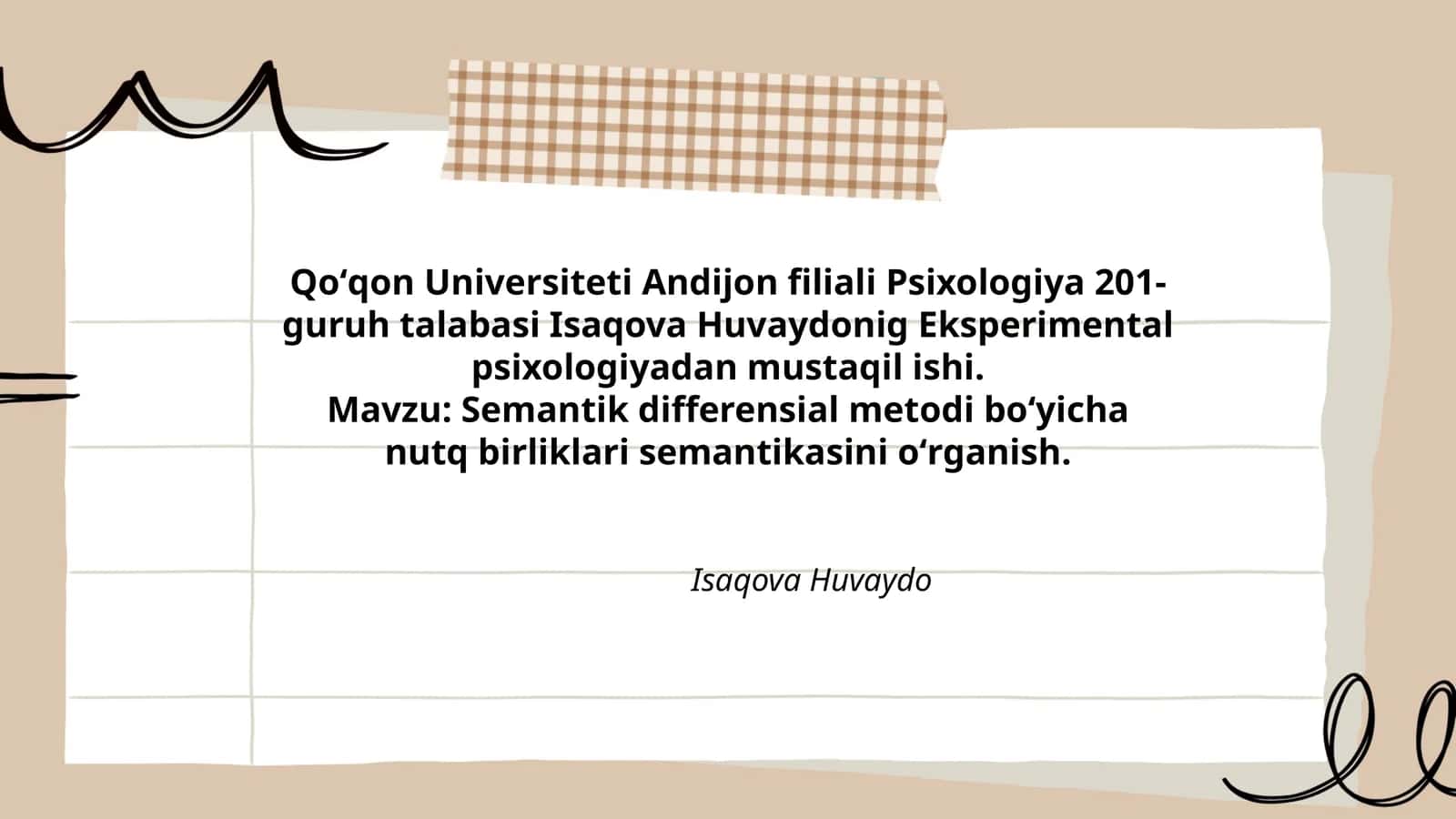 Semantik differensial metodi boʻyicha nutq birliklari semantikasini oʻrganish 1