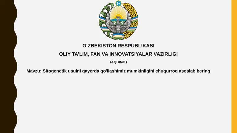 Sitogenetika usullar 1