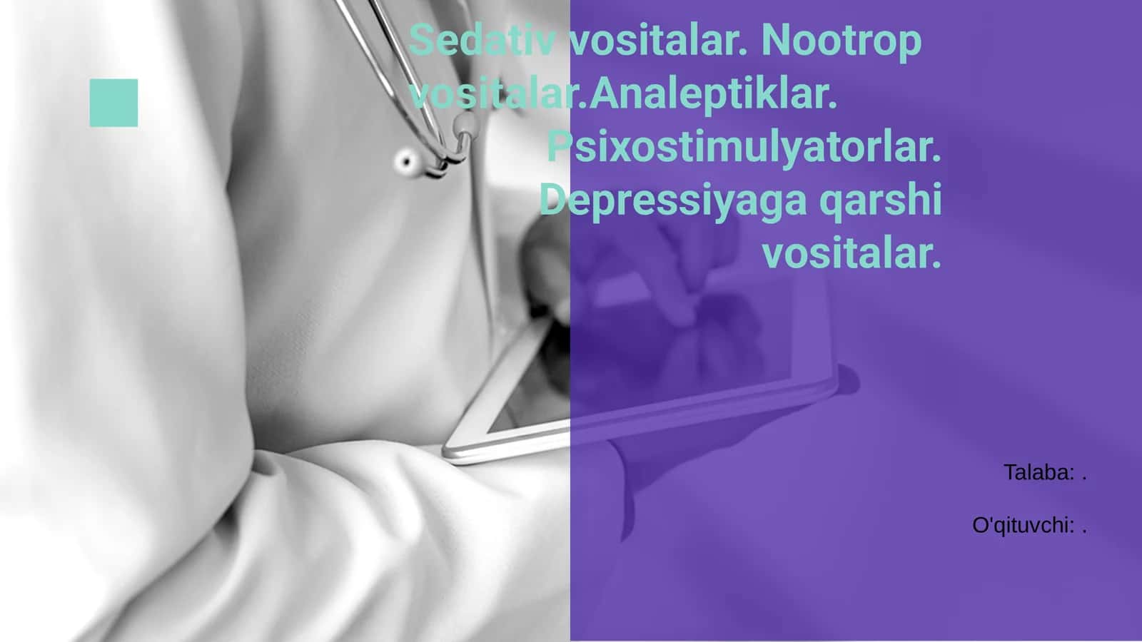 Sedativ vositalar 1