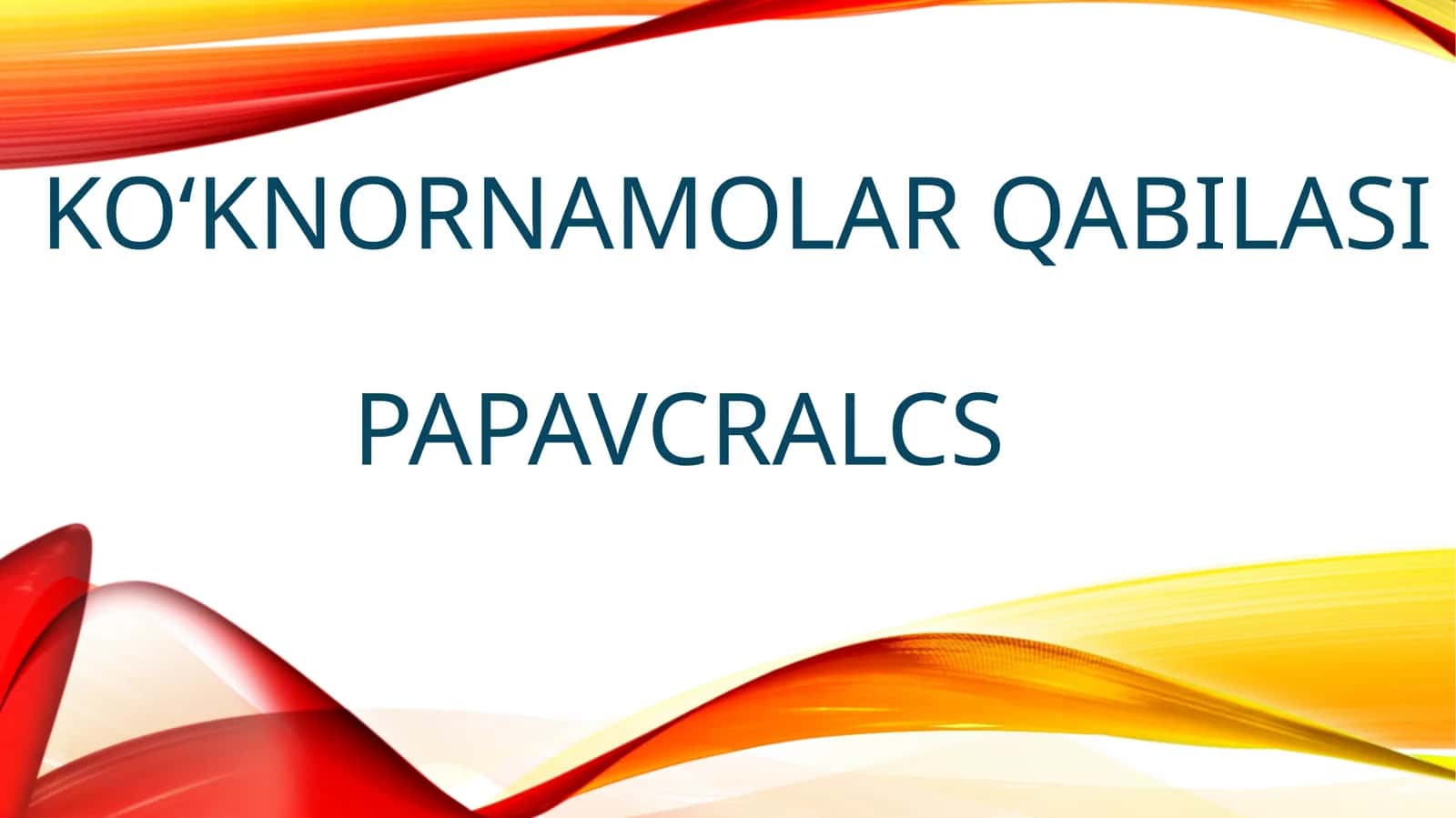 Ko‘knornamolar qabilasi 1