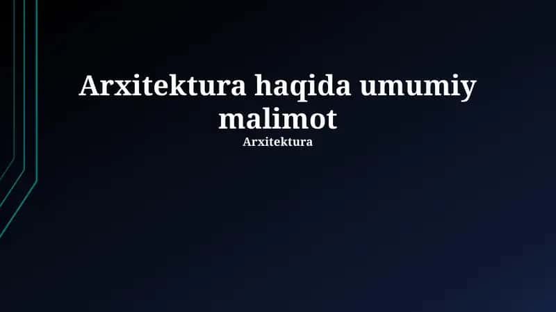 Arxitektura 1