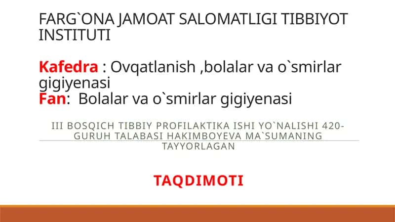 MTMLARNI LOYIHALASHTIRISH VA QURISH MEZONLARI 1