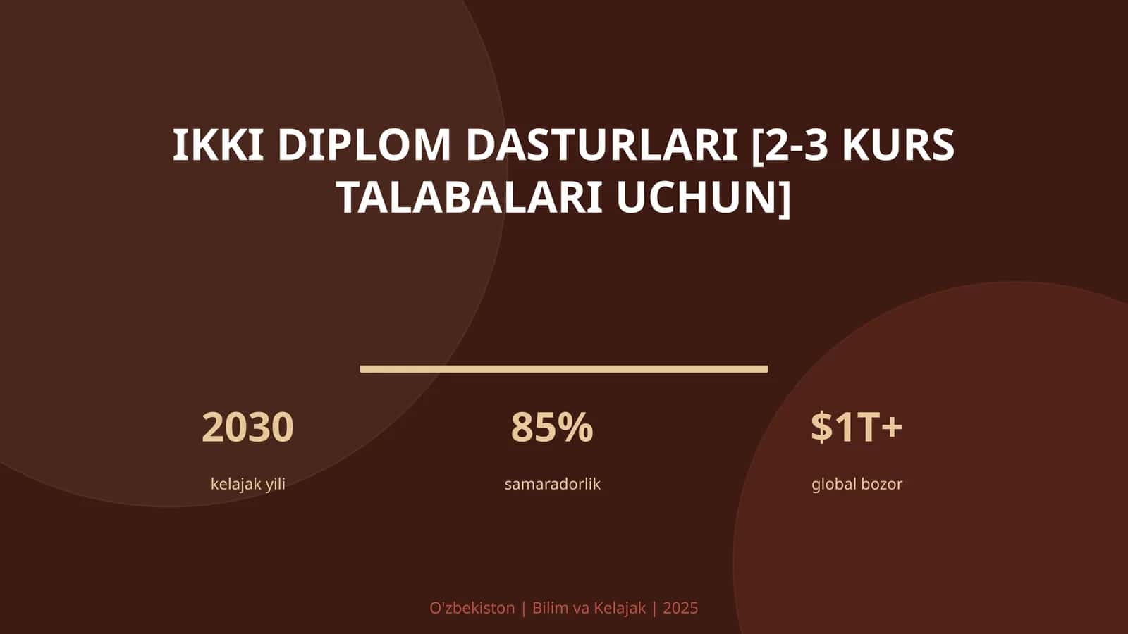 Ikki diplom dasturlari [2-3 kurs talabalari uchun] 1