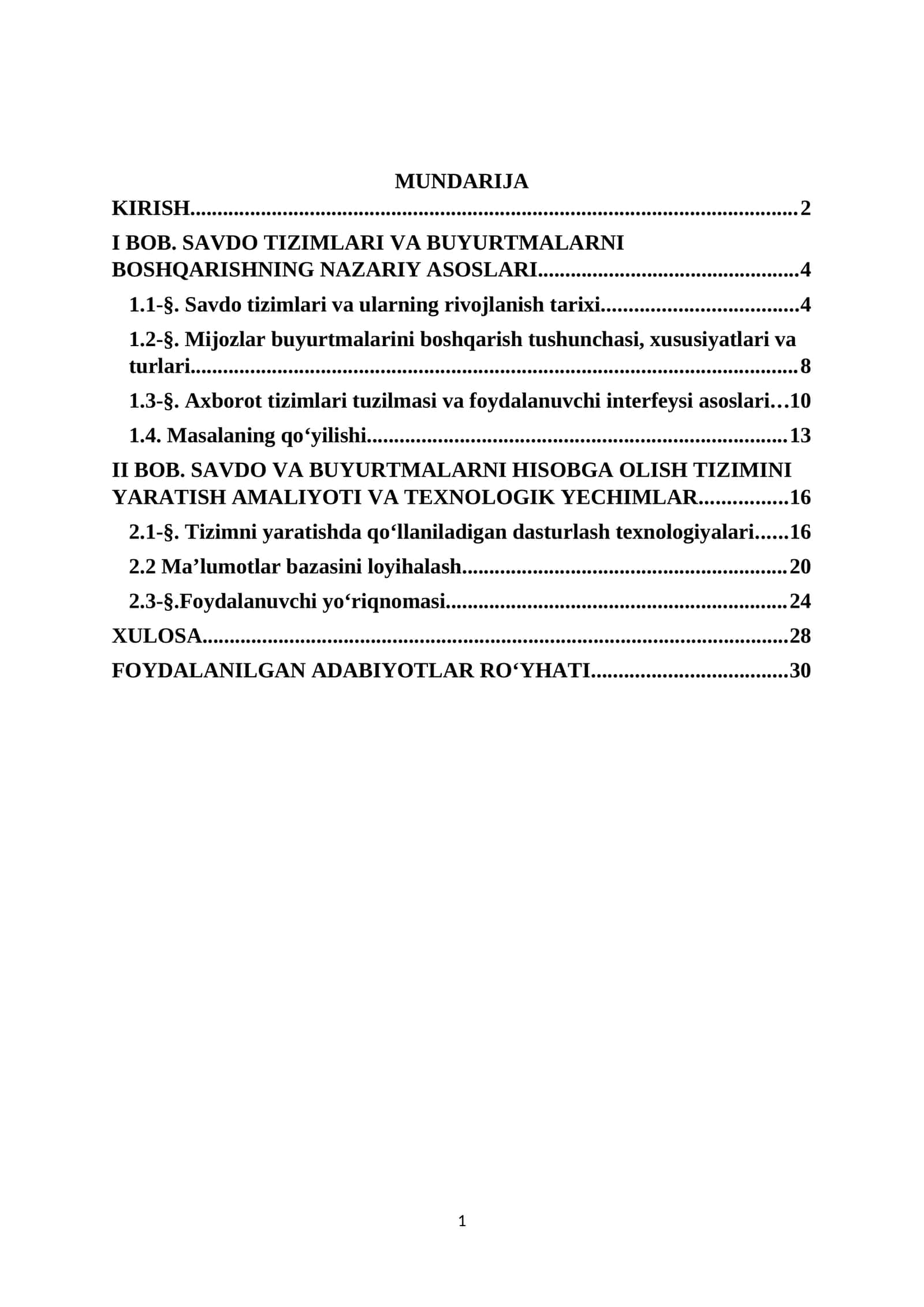 SAVDO TIZIMLARI VA BUYURTMALARNI BOSHQARISHNING NAZARIY ASOSLARI 1