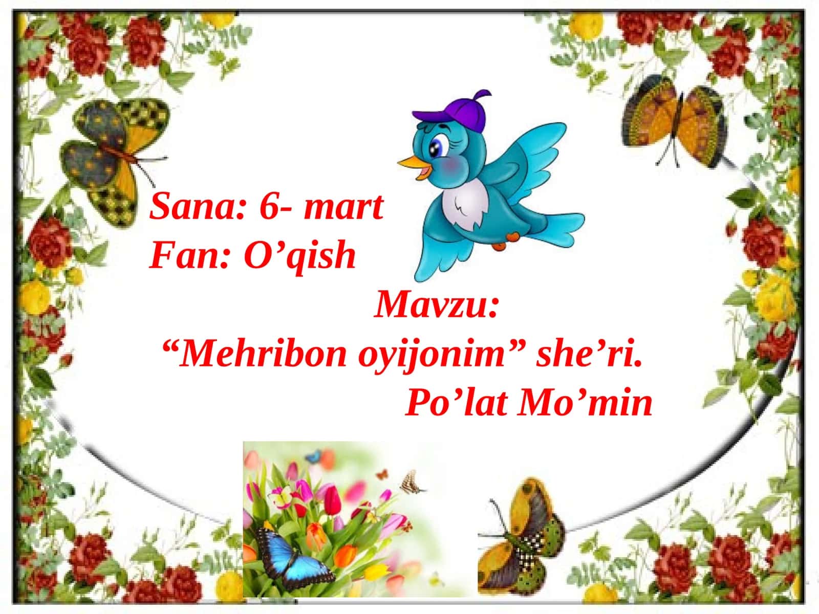 "Mehribonoyijonim" she’ri 1