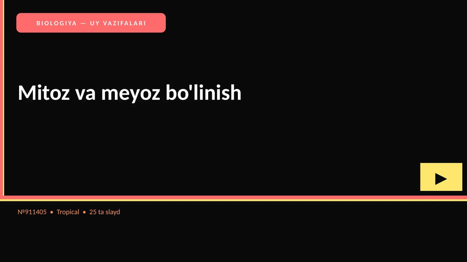 BIOLOGIYA — UY VAZIFALARI 1