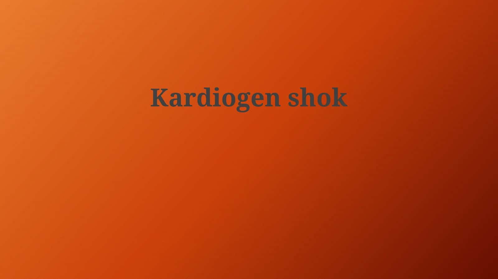 Kardiogenshok 1