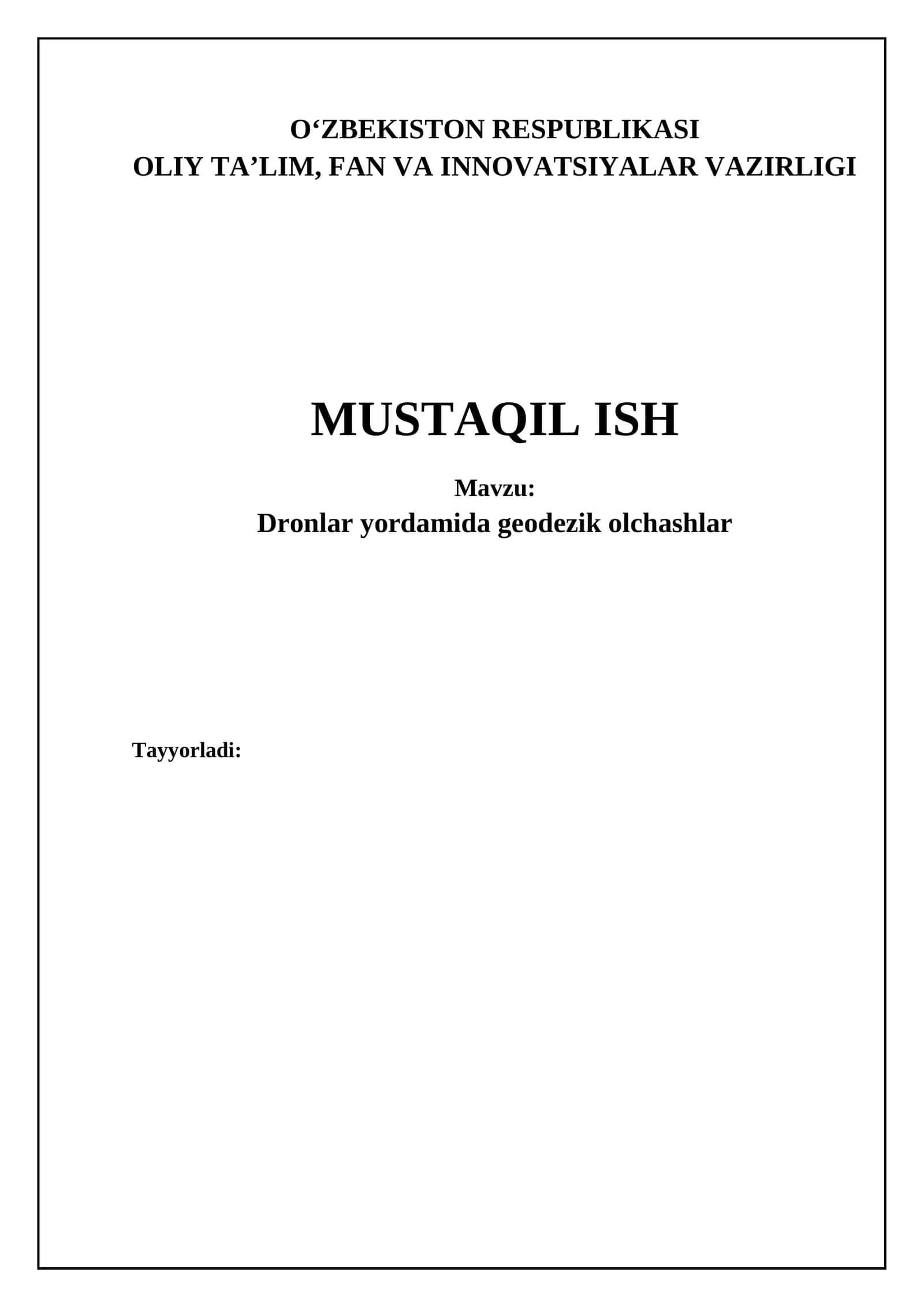 Dronlar yordamida geodezik olchashlar 1