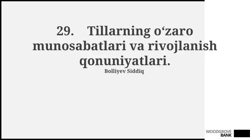 Tillarning o‘zaro munosabatlari va rivojlanish qonuniyatlari 1
