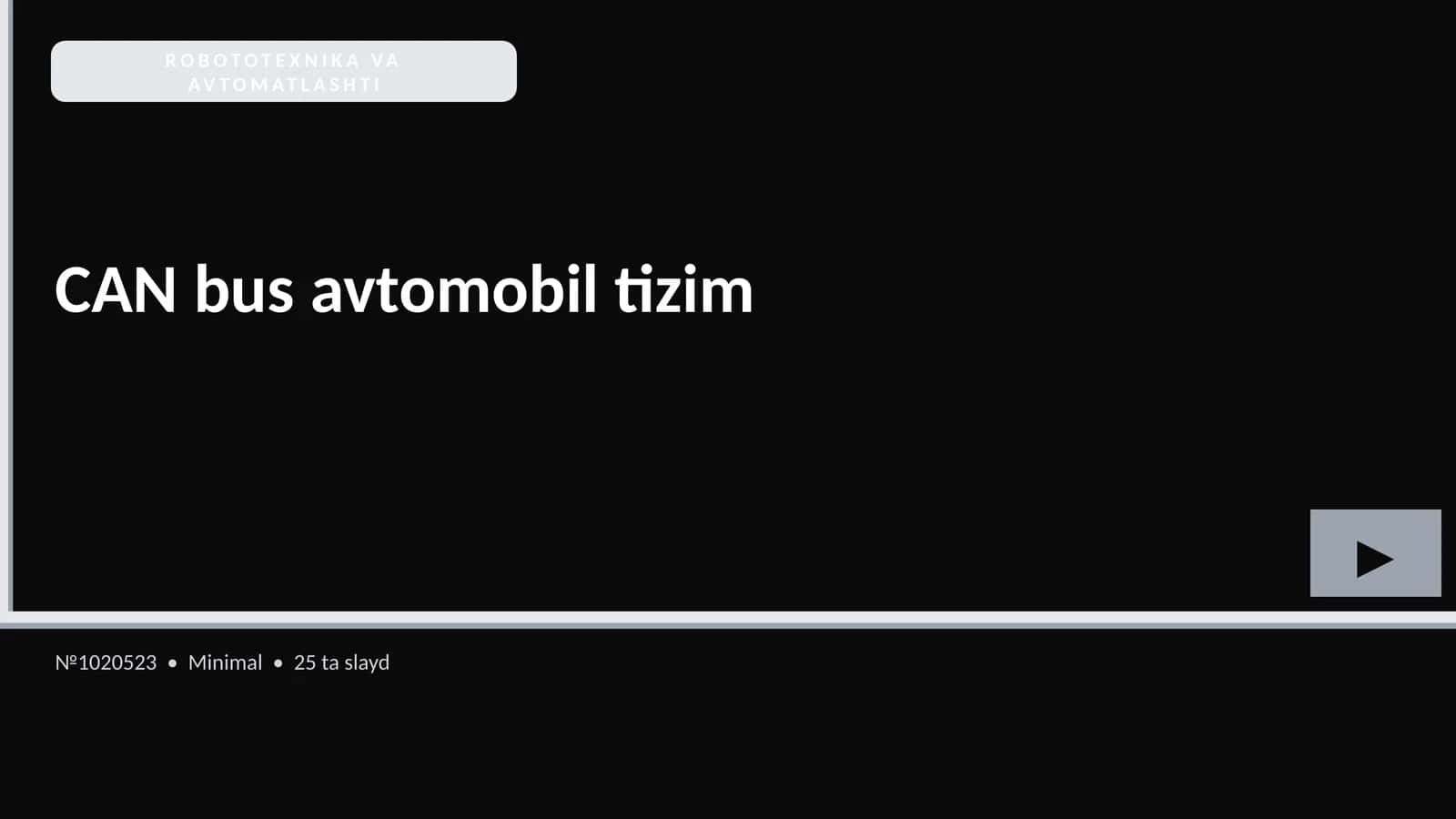 ROBOTOTEXNIKA VA AVTOMATLASHTI 1