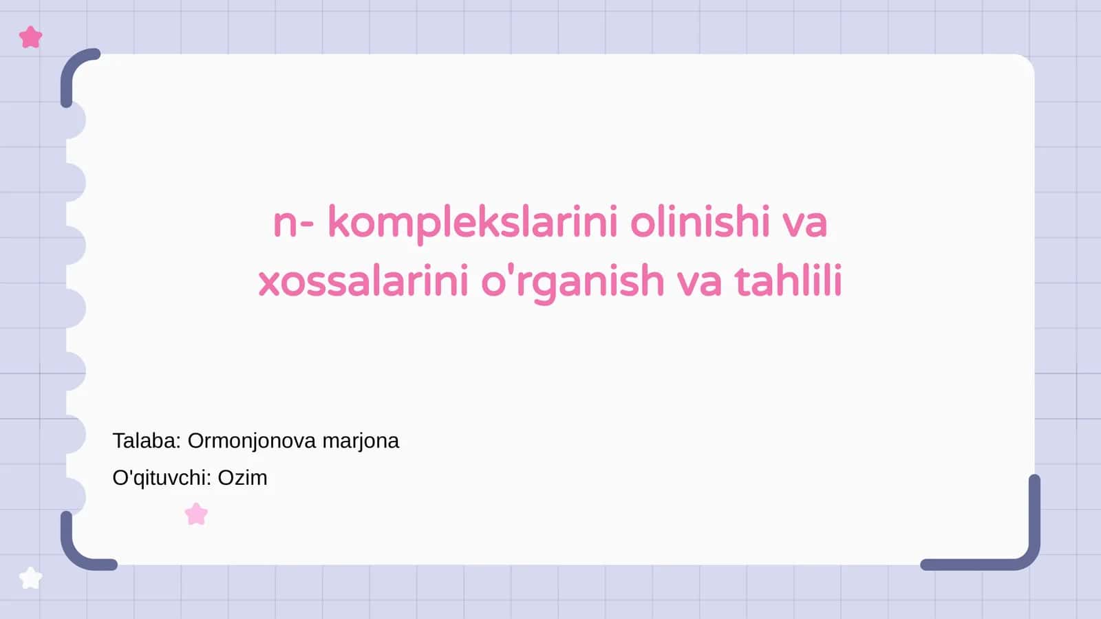 N-komplekslar (N-complexes) 1