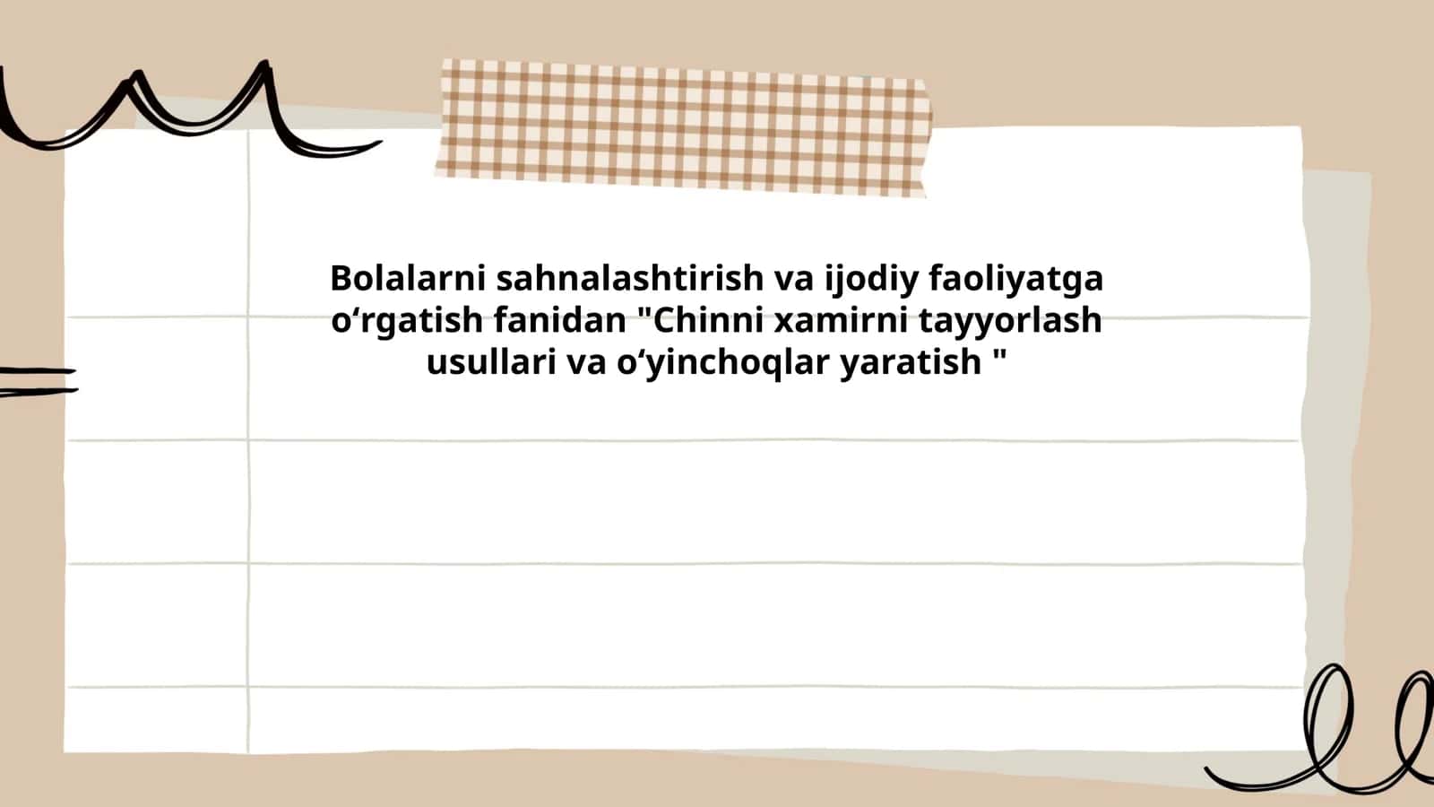 Chinni xamirni tayyorlash usullari va oʻyinchoqlar yaratish 1