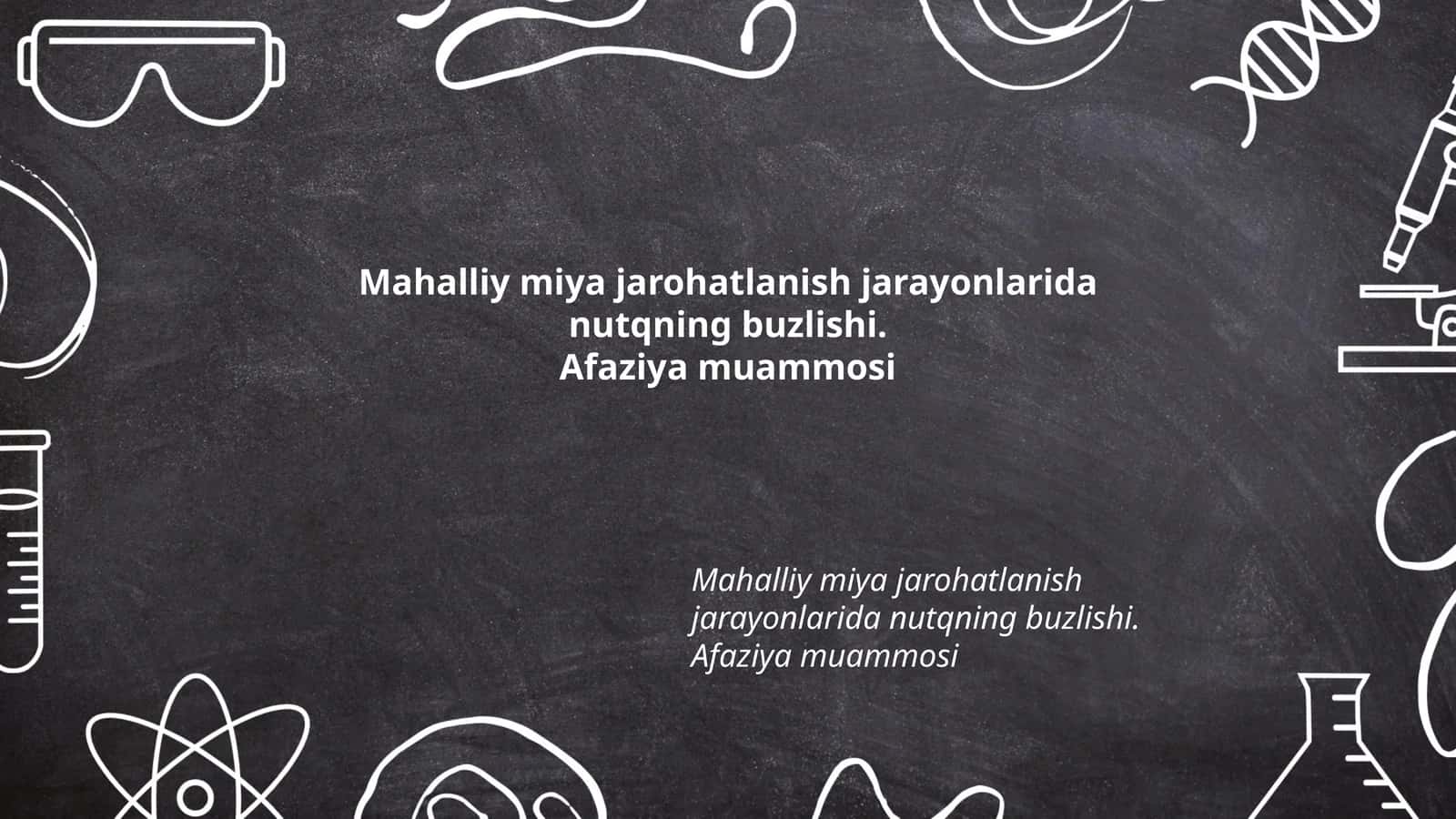 Afaziya va Miya Jarohatlari 1