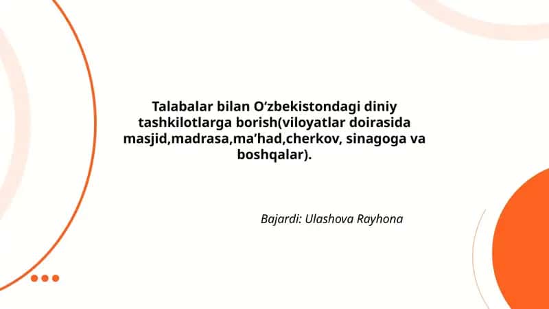 Toshkent shahridagi diniy tashkilotlar va ularning tarixi 1