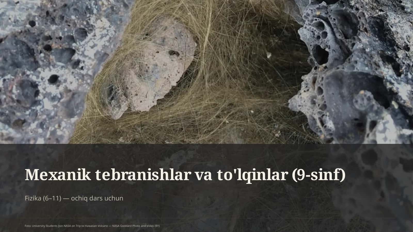Mexanik tebranishlar va to'lqinlar (9-sinf) 1