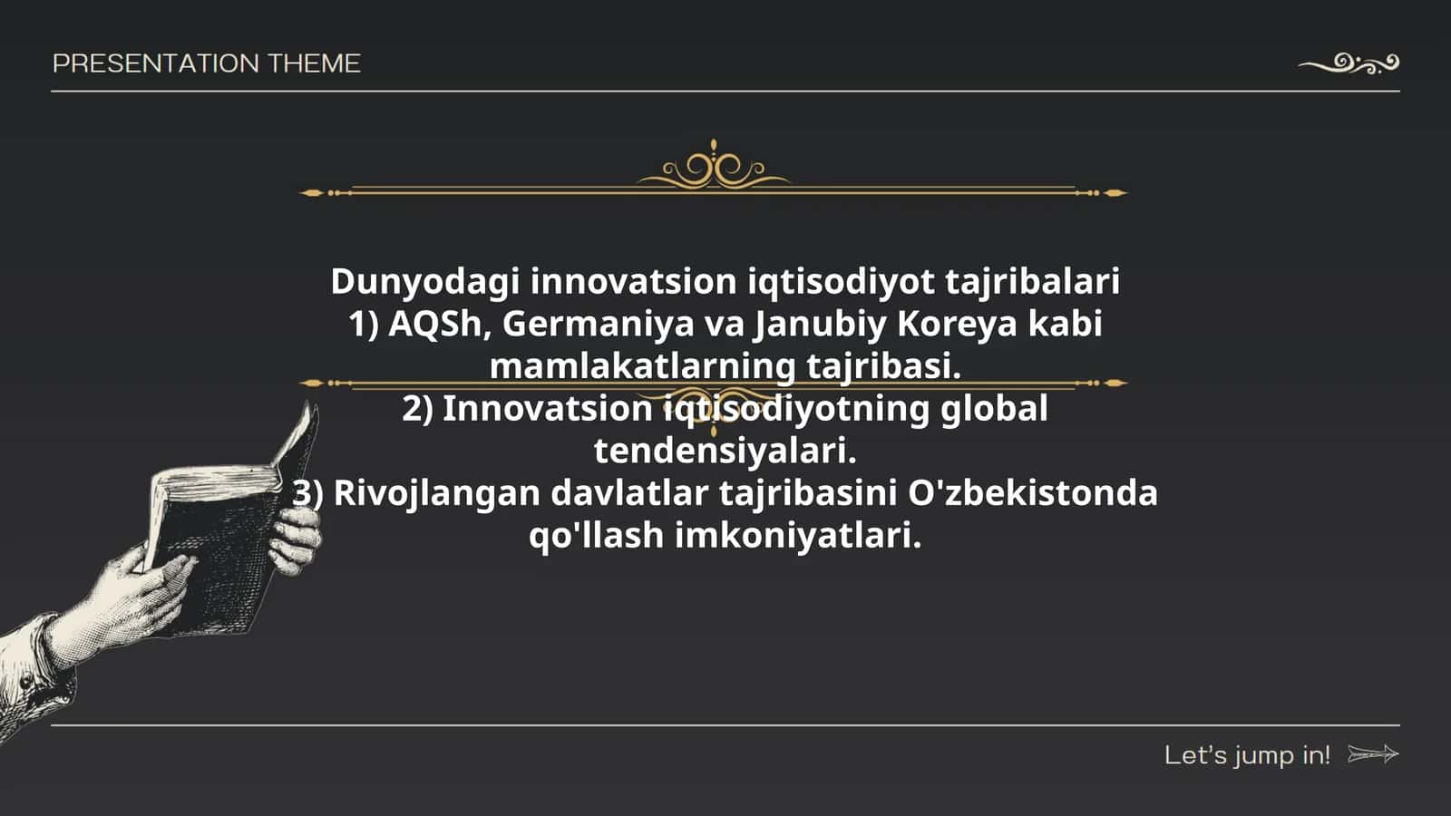 Dunyodagi innovatsion iqtisodiyot tajribalari 1