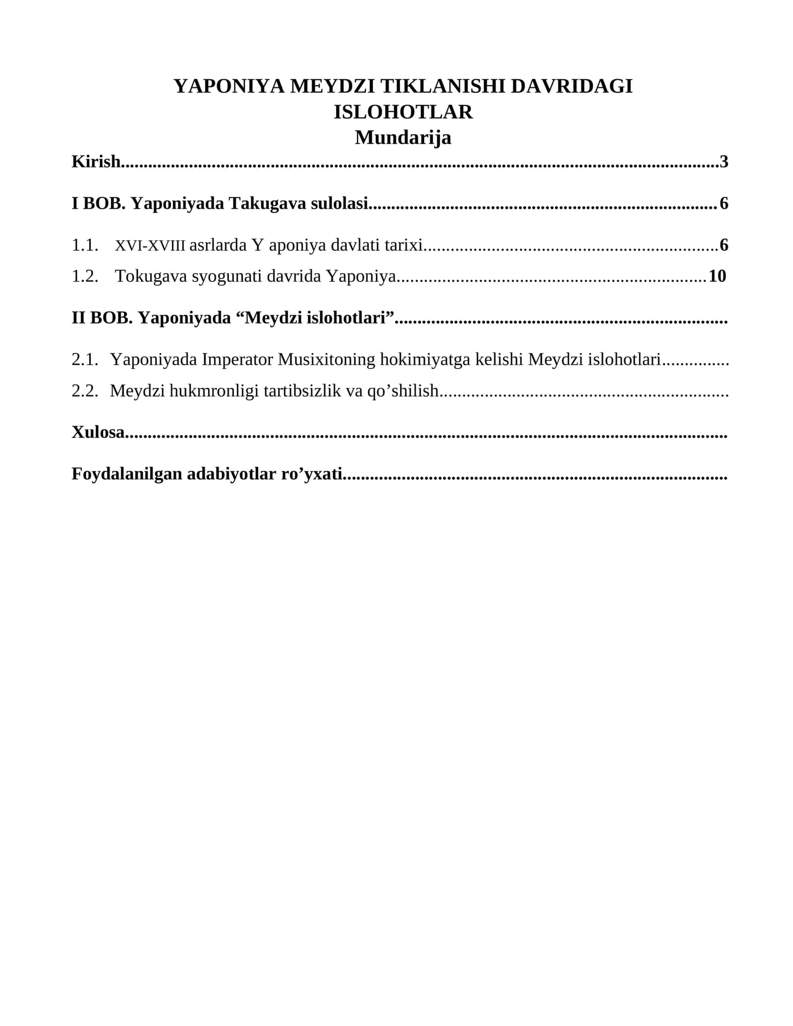YAPONIYA MEYDZI TIKLANISHI DAVRIDAGI ISLOHOTLAR 1