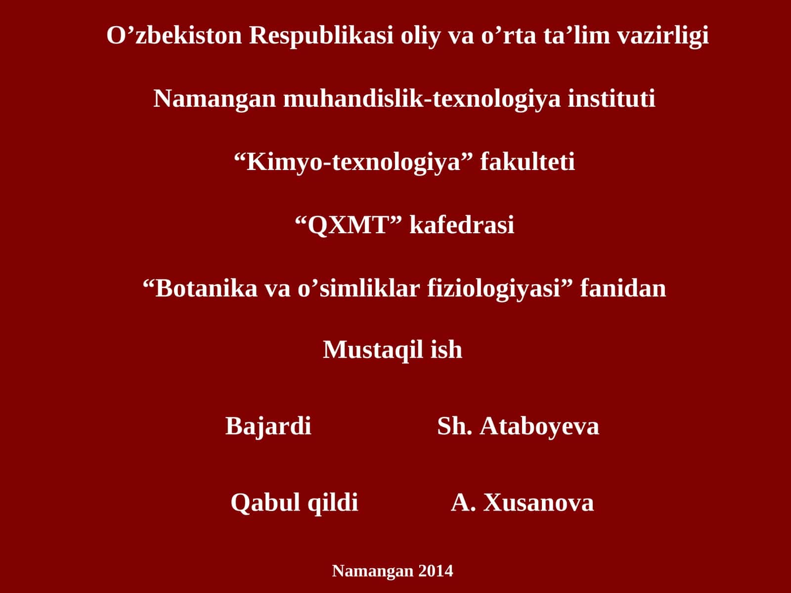 Fotosintez fiziologiyasi 1