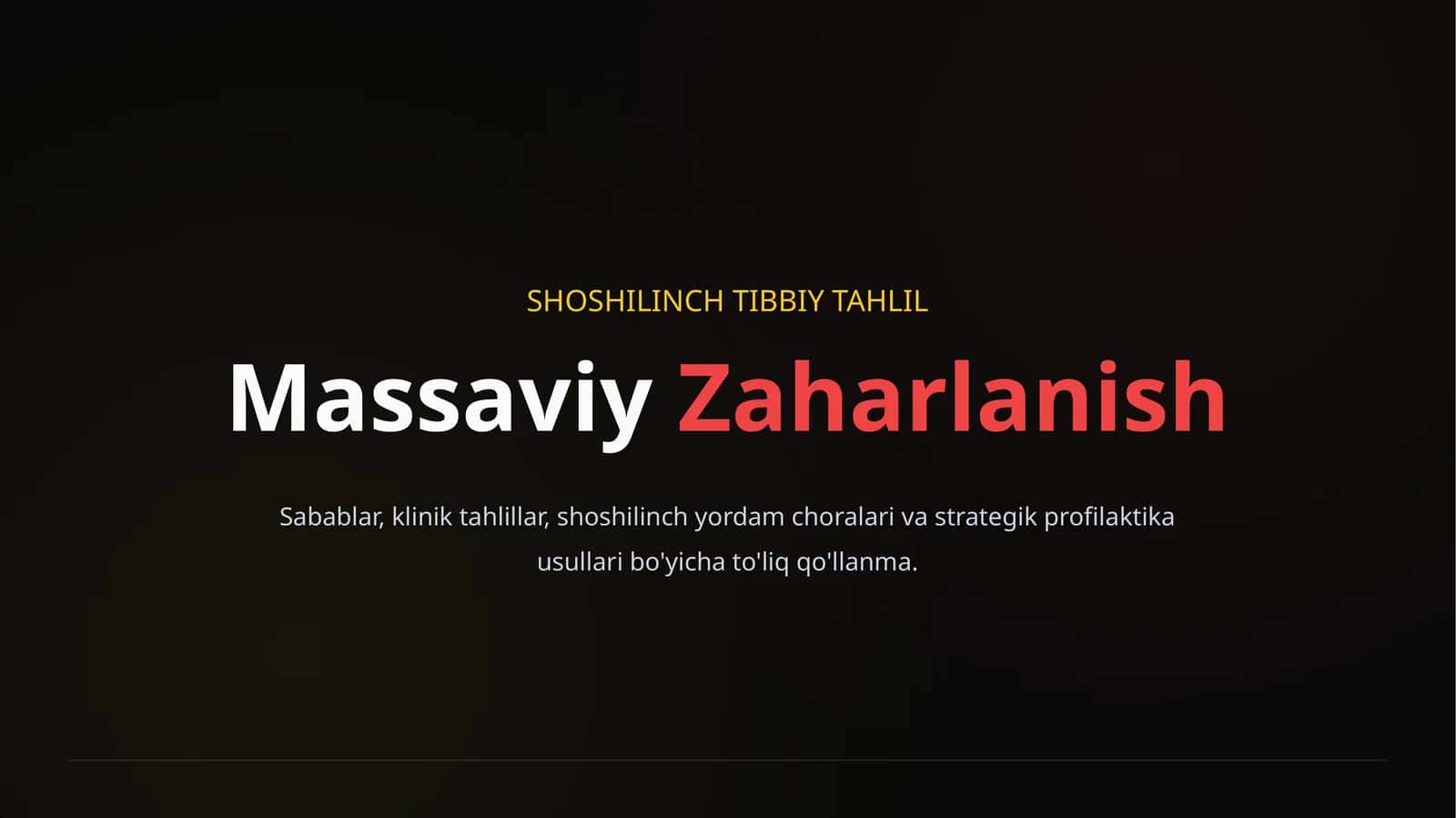 Massaviy zaharlanish 1