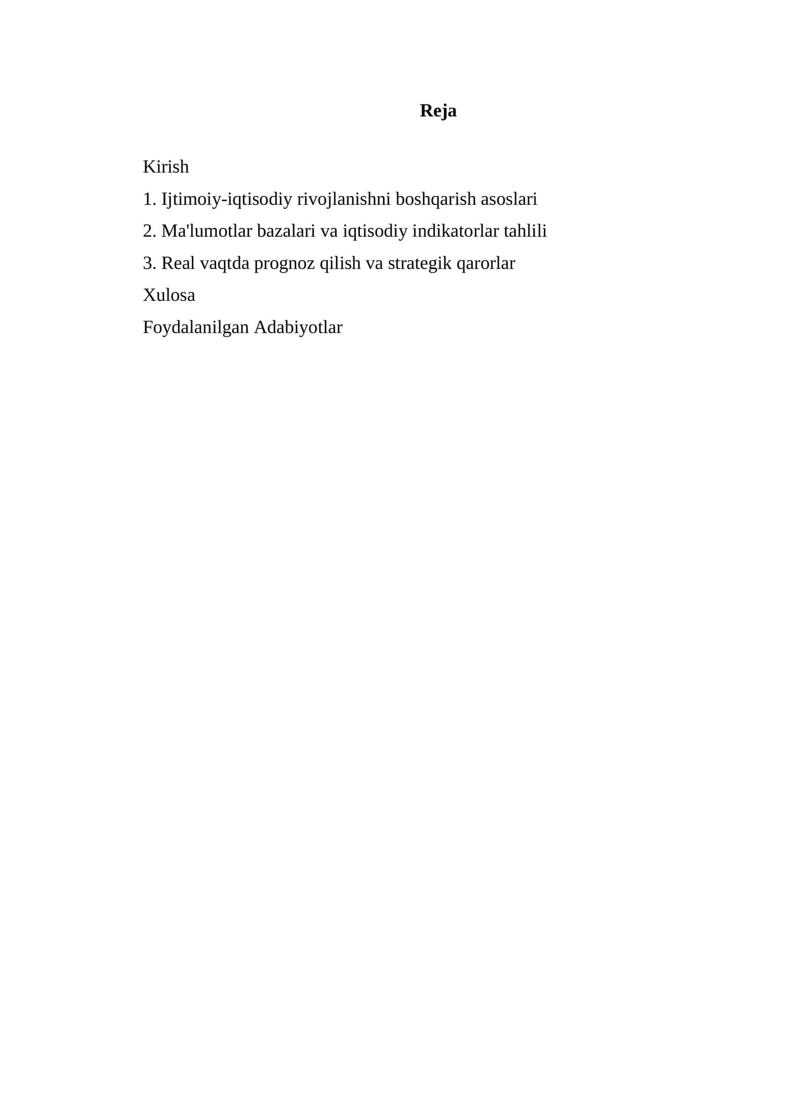 Ajralmas ijtimoiy-iqtisodiy rivojlanishni boshqarish asoslari 1