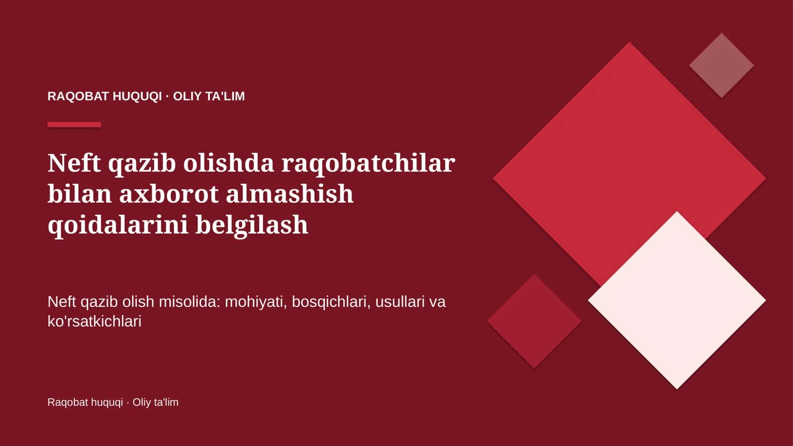 neft qazib olishda raqobatchilar bilan axborot almashish qoidalarini belgilash 5271 1