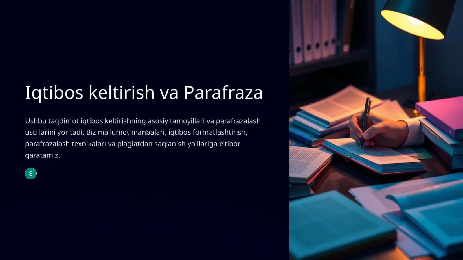 Iqtibos keltirish va Parafraza 1