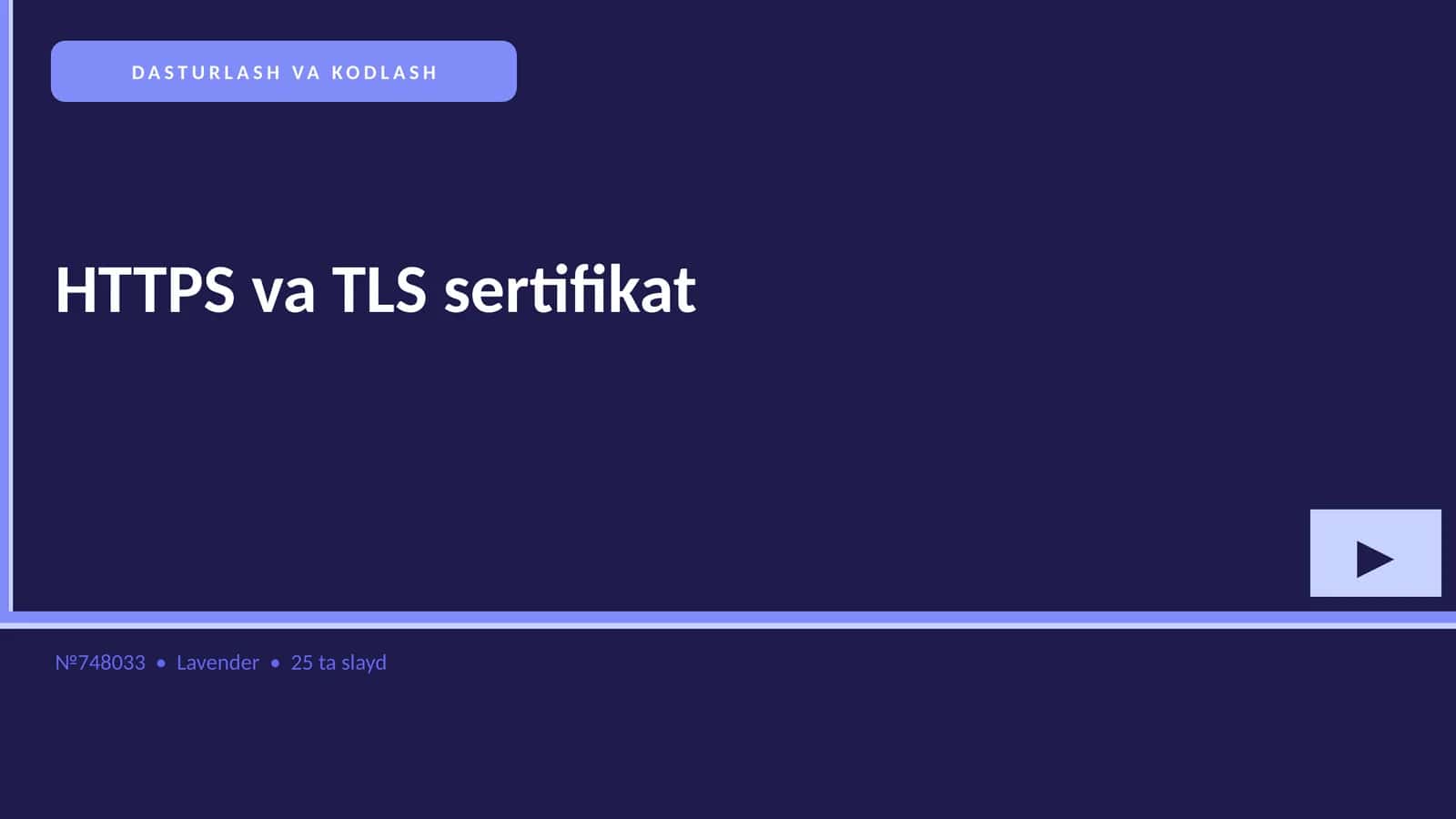 HTTPS va TLS sertifikat 1