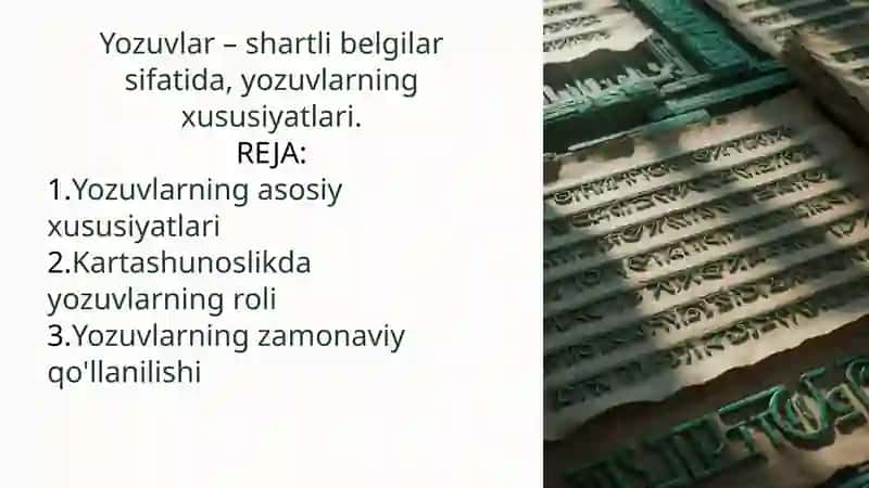 Yozuvlar 1