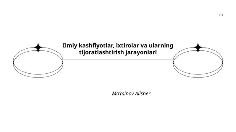 Ilmiy kashfiyotlar, ixtirolar va ularning tijoratlashtirish jarayonlari 1