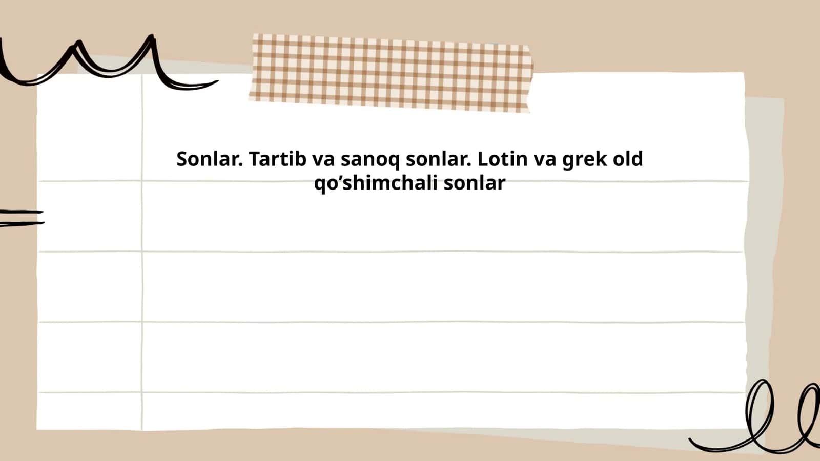 Lotin va grek old qo’shimchali sonlar 1