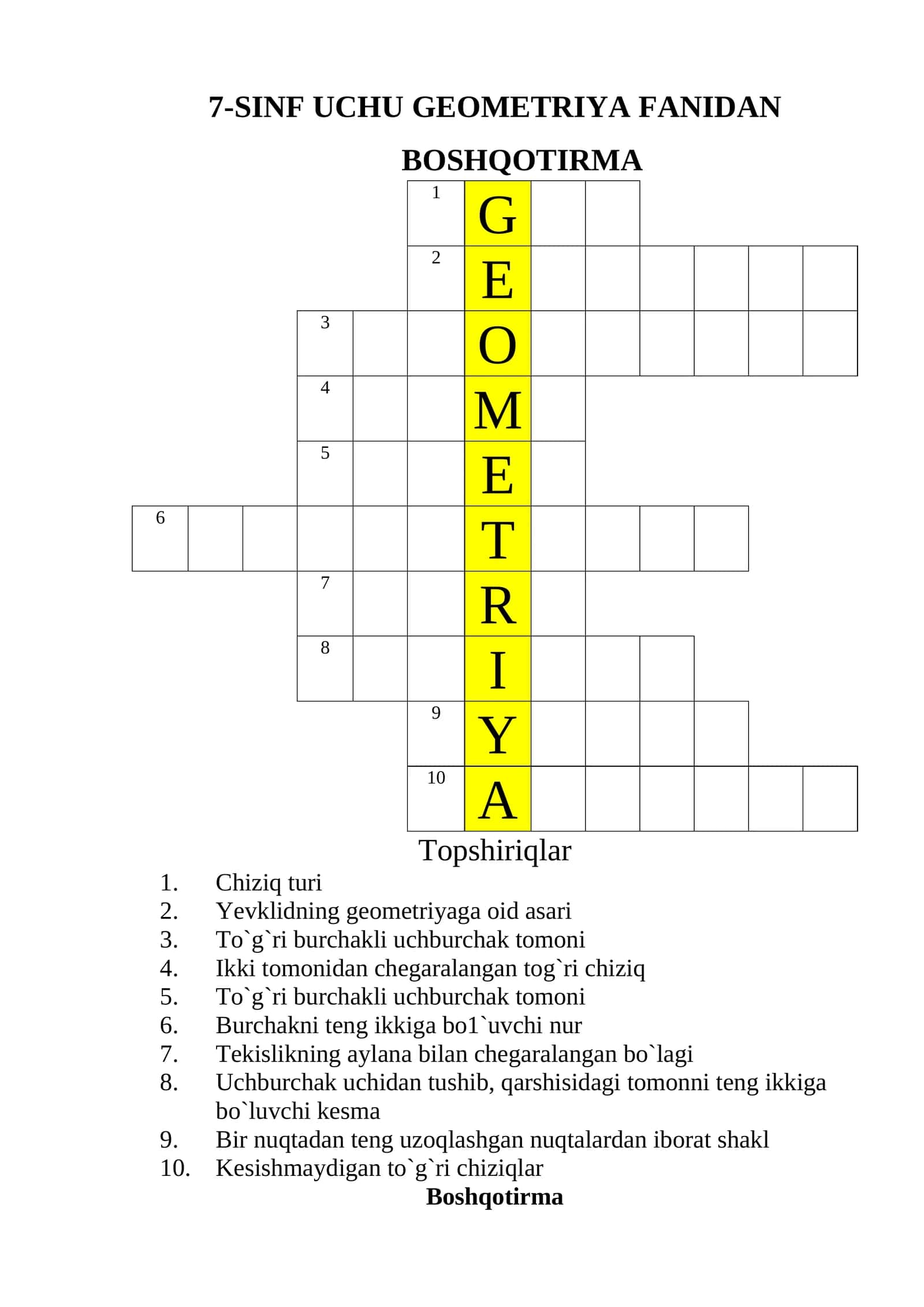 7-SINF UCHU GEOMETRIYA FANIDAN BOSHQOTIRMA 1