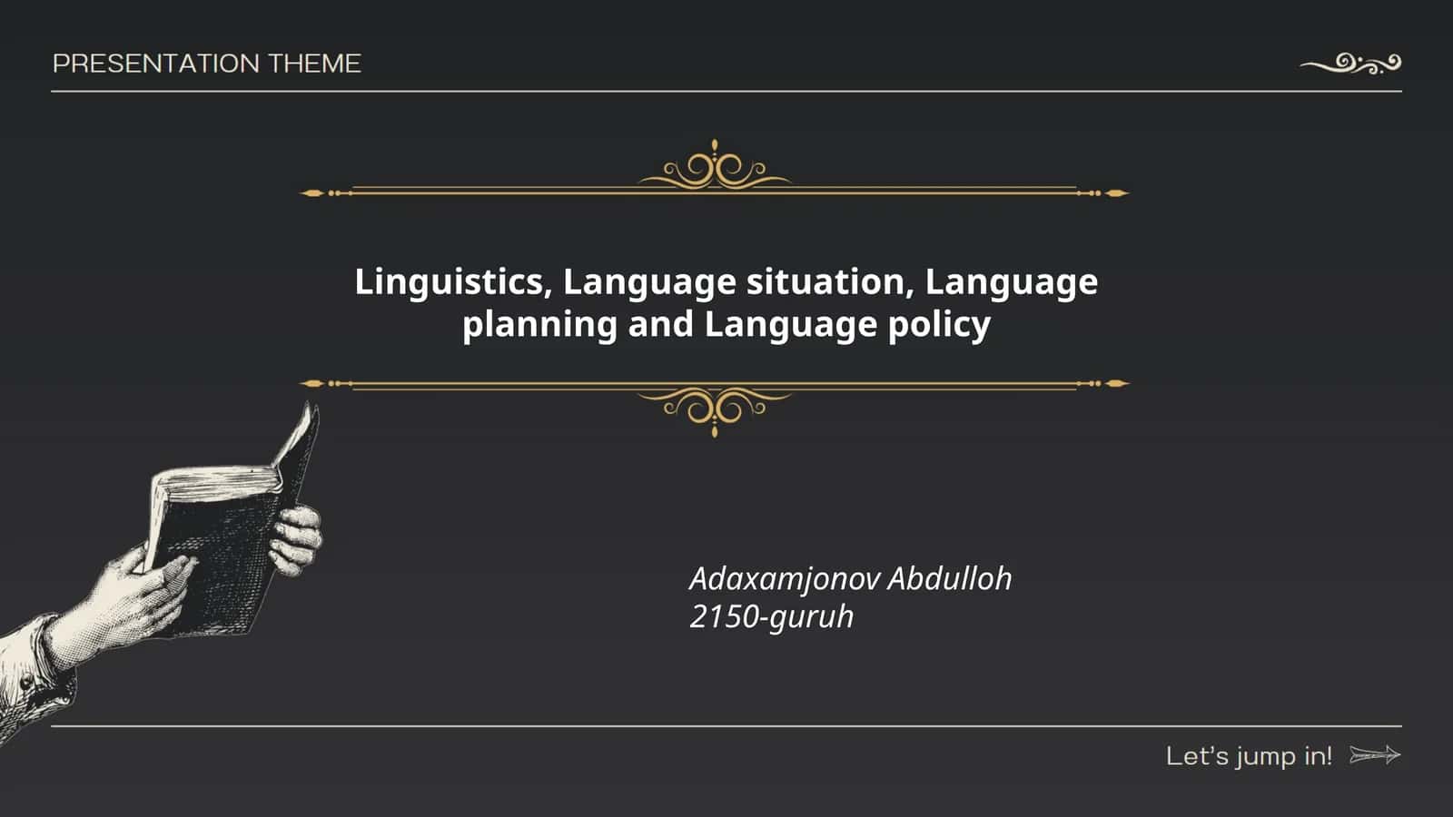 Adaxamjonov Abdulloh 2150-guruh 1