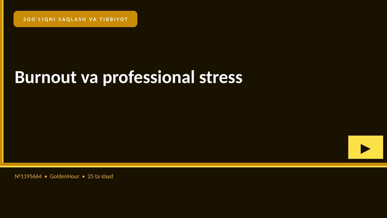 Burnout va professional stress 1